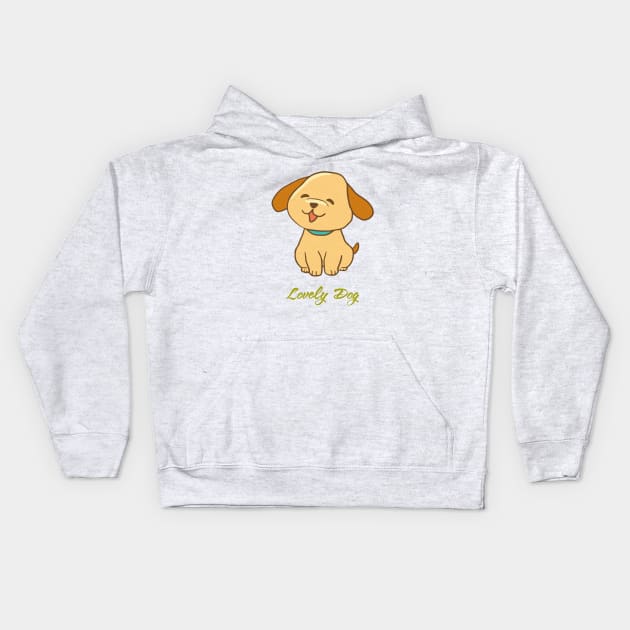 Lovely dog Kids Hoodie by This is store